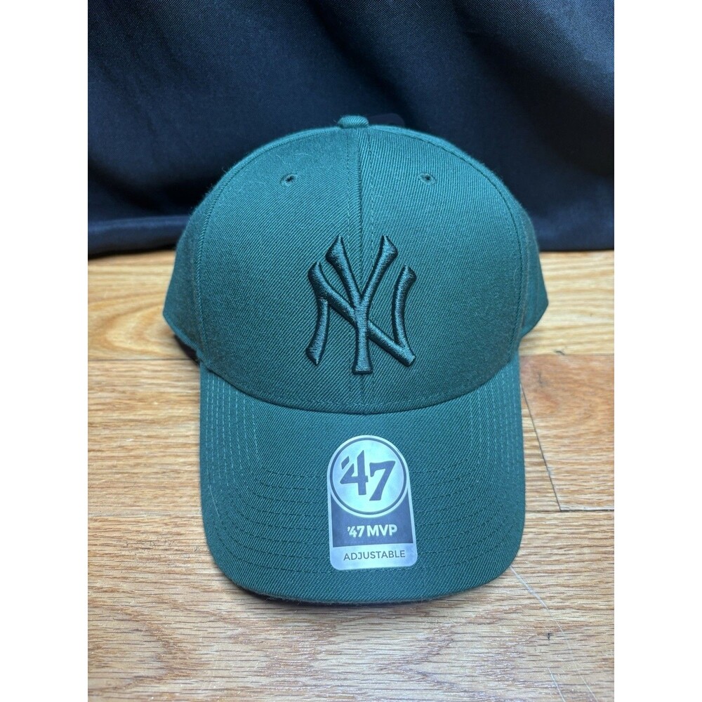MLB New York Yankees ‘47 Brand MVP Hat SnapBack Cap Green On Green OSFM NWT